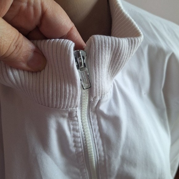 Vintage white jacket Country Concepts Banded Hem 80s Bomber Style Medium - Picture 15 of 16